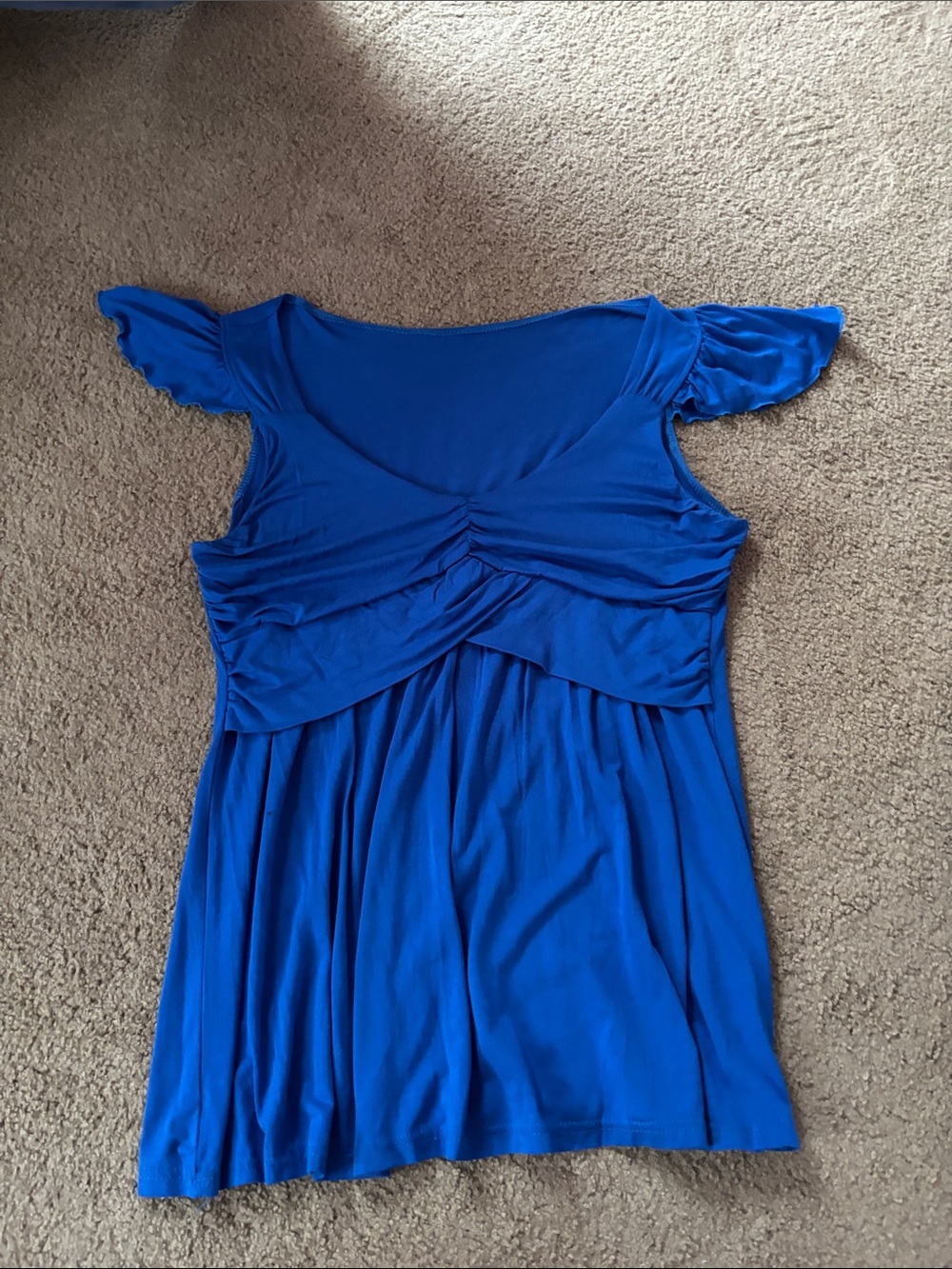 Blue Flowy Dress Top
